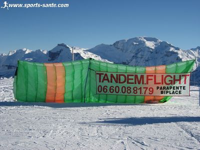 baptème de parapente en hiver